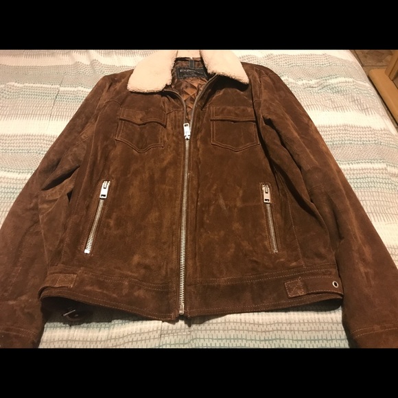 Express Suede Faux Fur Jacket - Picture 1 of 3